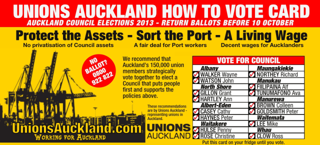 Union Auckland how to vote guide