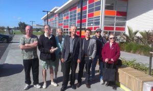  Michael with Phil Goff and local residents at the opening of the new Keith Hay Park improvements