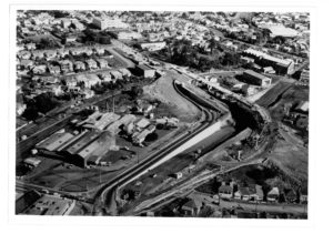 Dominion Road interchange under construction 1967/68