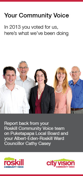 Puketapapa Local Board Roskill Community Voice report back front cover