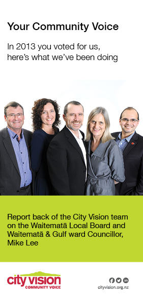 Waitemata Local Board City Vision team report back front cover
