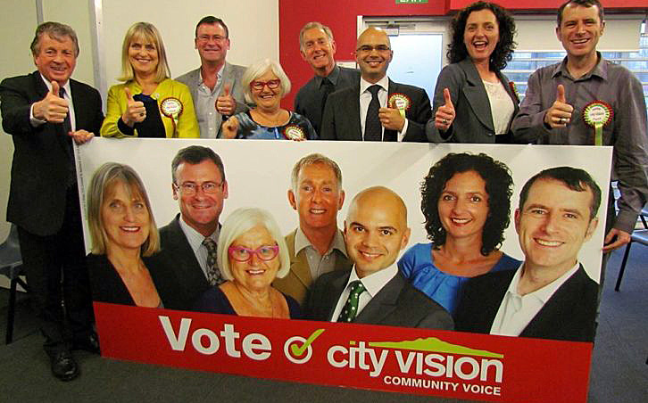 City Vision candidates at the launch of the 2013 election