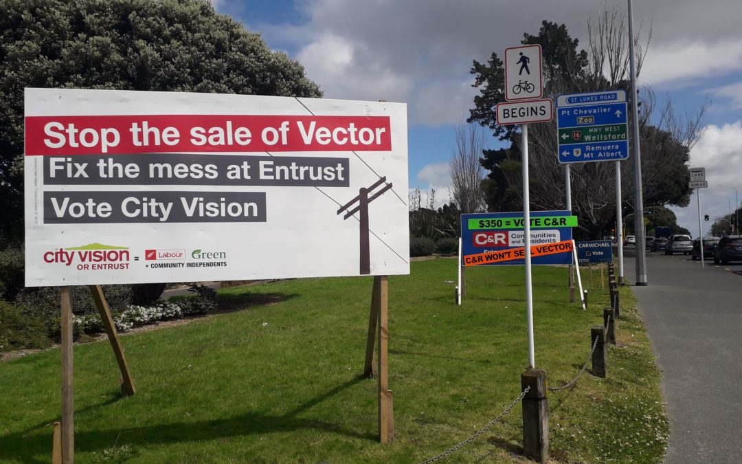 A vote for City Vision secures $350 and stops the privatisation of Vector